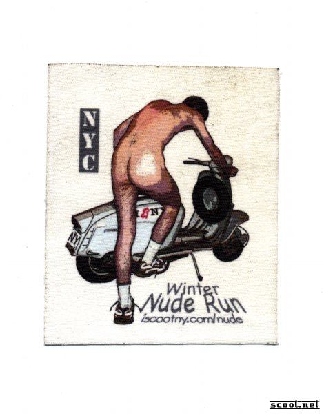 NYC Winter Nude Run Scooter Patch